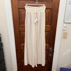 Ramy Brook Glora Zigzag Coverup Pant sz XS NWOT's $245 Knit White Zig Zag